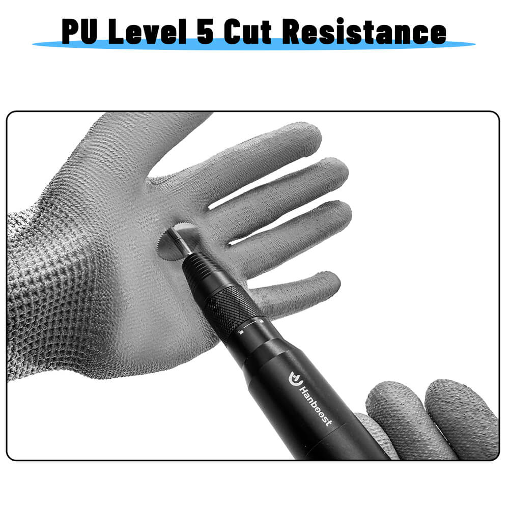 Hanboost Anti-Cut Protective Gloves for DIY, Gardening, Woodworking Glass Cutting